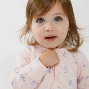 אוברול לתינוק |  אוברול רוכסן דו כיווני מבד ריב עבה  // HONEY BUNNIES